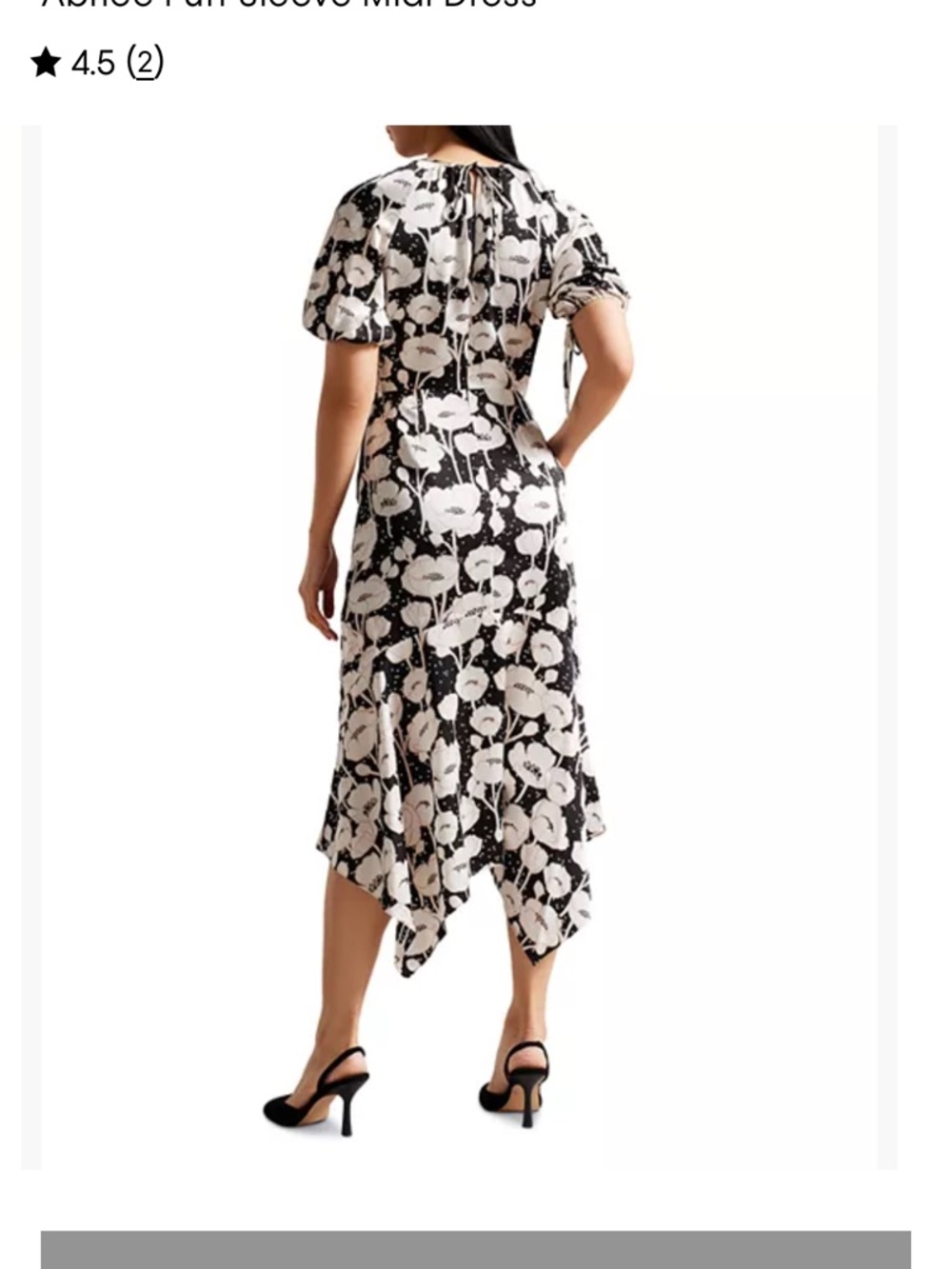 Ted Baker London Abriee Puff Sleeve Midi Dress - Picture 2 of 8